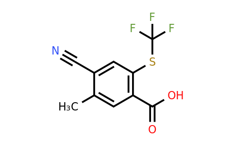 1804877-69-7 | 4-Cyano-5-methyl-2-(trifluoromethylthio)benzoic acid