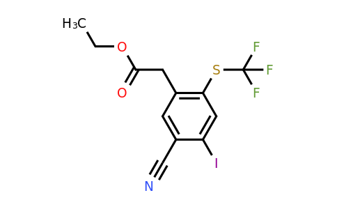 1804877-82-4 | Ethyl 5-cyano-4-iodo-2-(trifluoromethylthio)phenylacetate