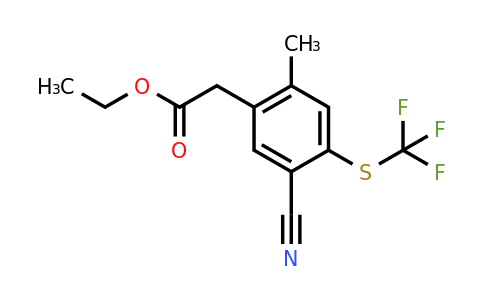 1804878-41-8 | Ethyl 5-cyano-2-methyl-4-(trifluoromethylthio)phenylacetate