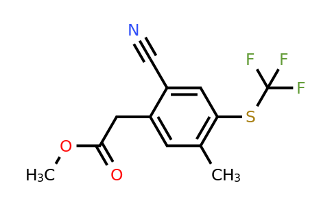 1804878-53-2 | Methyl 2-cyano-5-methyl-4-(trifluoromethylthio)phenylacetate