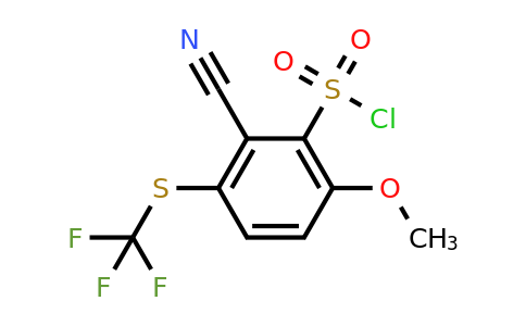 1804880-10-1 | 2-Cyano-6-methoxy-3-(trifluoromethylthio)benzenesulfonylchloride