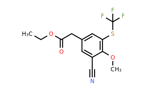 1804880-80-5 | Ethyl 3-cyano-4-methoxy-5-(trifluoromethylthio)phenylacetate