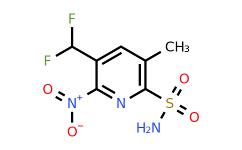 3-(Difluoromethyl)-5-methyl-2-nitropyridine-6-sulfonamide
