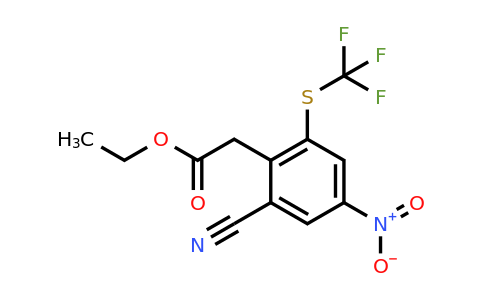 1804882-48-1 | Ethyl 2-cyano-4-nitro-6-(trifluoromethylthio)phenylacetate