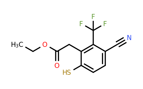 1804883-04-2 | Ethyl 3-cyano-6-mercapto-2-(trifluoromethyl)phenylacetate