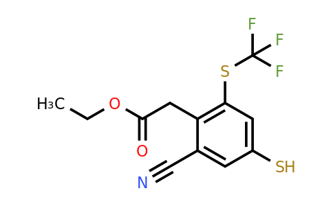1804884-02-3 | Ethyl 2-cyano-4-mercapto-6-(trifluoromethylthio)phenylacetate