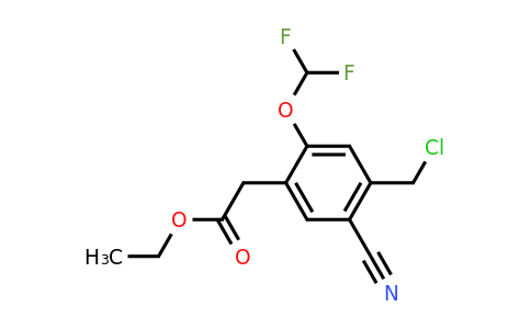 1804884-93-2 | Ethyl 4-chloromethyl-5-cyano-2-(difluoromethoxy)phenylacetate