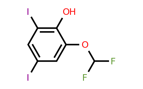 1804885-80-0 | 2-Difluoromethoxy-4,6-diiodophenol