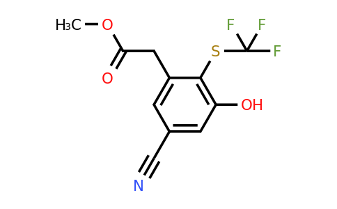 1804888-45-6 | Methyl 5-cyano-3-hydroxy-2-(trifluoromethylthio)phenylacetate