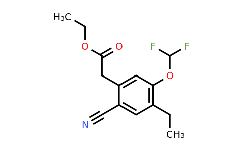 1804894-55-0 | Ethyl 2-cyano-5-difluoromethoxy-4-ethylphenylacetate