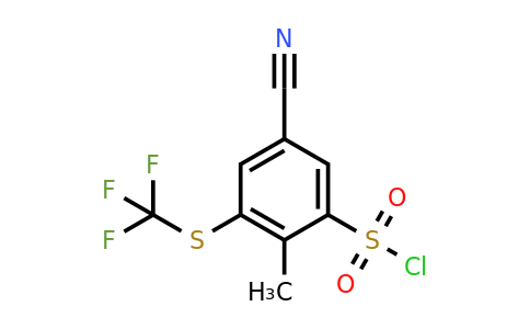1804894-84-5 | 5-Cyano-2-methyl-3-(trifluoromethylthio)benzenesulfonyl chloride