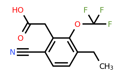 1804909-64-5 | 6-Cyano-3-ethyl-2-(trifluoromethoxy)phenylacetic acid