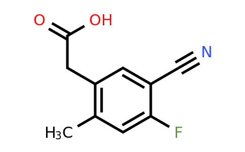 1804910-92-6 | 5-Cyano-4-fluoro-2-methylphenylacetic acid