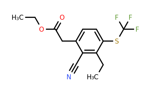 Ethyl 2-cyano-3-ethyl-4-(trifluoromethylthio)phenylacetate