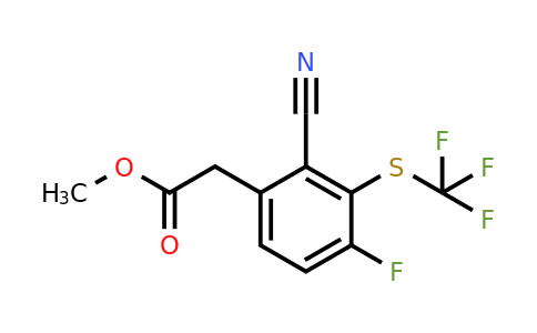 1804911-98-5 | Methyl 2-cyano-4-fluoro-3-(trifluoromethylthio)phenylacetate