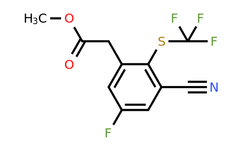 1804911-99-6 | Methyl 3-cyano-5-fluoro-2-(trifluoromethylthio)phenylacetate