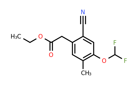 1804920-48-6 | Ethyl 2-cyano-4-difluoromethoxy-5-methylphenylacetate