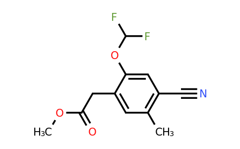 1804920-97-5 | Methyl 4-cyano-2-difluoromethoxy-5-methylphenylacetate