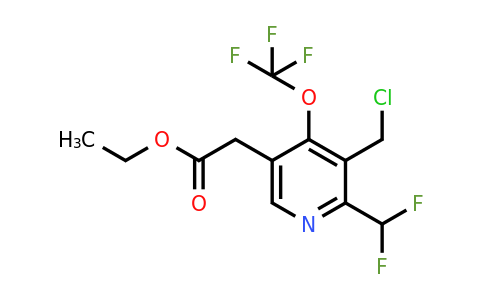 1804925-00-5 | Ethyl 3-(chloromethyl)-2-(difluoromethyl)-4-(trifluoromethoxy)pyridine-5-acetate