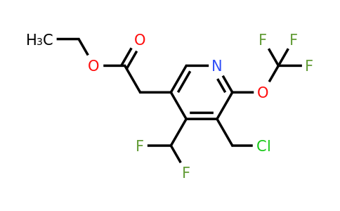 1804925-06-1 | Ethyl 3-(chloromethyl)-4-(difluoromethyl)-2-(trifluoromethoxy)pyridine-5-acetate