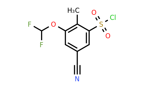 1804929-34-7 | 5-Cyano-3-difluoromethoxy-2-methylbenzenesulfonyl chloride
