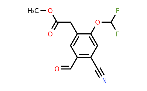 1804931-11-0 | Methyl 4-cyano-2-difluoromethoxy-5-formylphenylacetate
