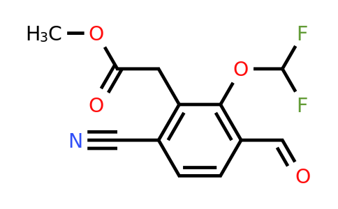 1804931-14-3 | Methyl 6-cyano-2-difluoromethoxy-3-formylphenylacetate