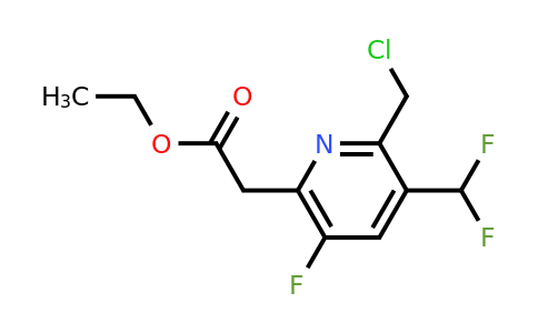 1804940-96-2 | Ethyl 2-(chloromethyl)-3-(difluoromethyl)-5-fluoropyridine-6-acetate