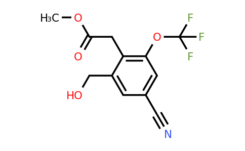 1804966-42-4 | Methyl 4-cyano-2-hydroxymethyl-6-(trifluoromethoxy)phenylacetate