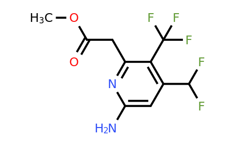 Methyl 6-amino-4-(difluoromethyl)-3-(trifluoromethyl)pyridine-2-acetate