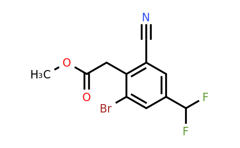 1805019-45-7 | Methyl 2-bromo-6-cyano-4-(difluoromethyl)phenylacetate