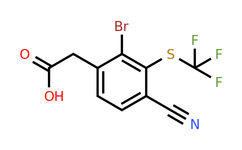 1805023-54-4 | 2-Bromo-4-cyano-3-(trifluoromethylthio)phenylacetic acid