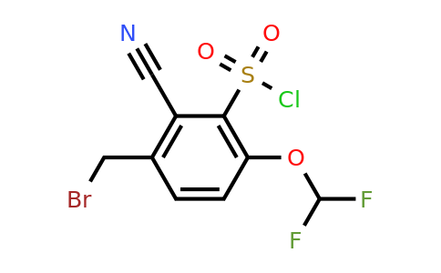 1805028-40-3 | 3-Bromomethyl-2-cyano-6-(difluoromethoxy)benzenesulfonylchloride