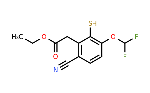 1805035-60-2 | Ethyl 6-cyano-3-difluoromethoxy-2-mercaptophenylacetate
