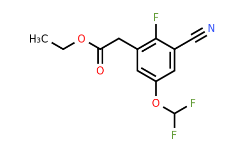 1805039-04-6 | Ethyl 3-cyano-5-difluoromethoxy-2-fluorophenylacetate