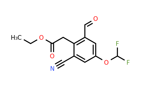 1805040-63-4 | Ethyl 2-cyano-4-difluoromethoxy-6-formylphenylacetate