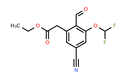 1805040-71-4 | Ethyl 5-cyano-3-difluoromethoxy-2-formylphenylacetate