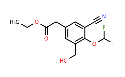 1805041-94-4 | Ethyl 3-cyano-4-difluoromethoxy-5-(hydroxymethyl)phenylacetate