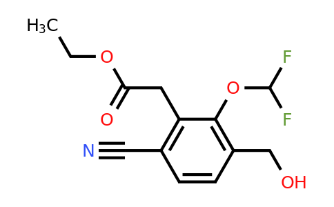 Ethyl 6-cyano-2-difluoromethoxy-3-(hydroxymethyl)phenylacetate