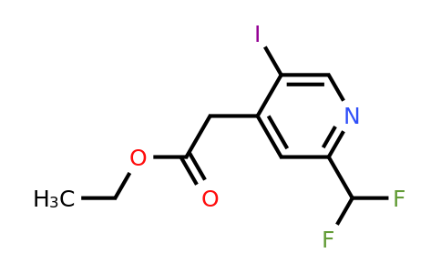 1805044-10-3 | Ethyl 2-(difluoromethyl)-5-iodopyridine-4-acetate