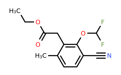 1805044-85-2 | Ethyl 3-cyano-2-difluoromethoxy-6-methylphenylacetate