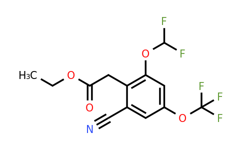 1805048-66-1 | Ethyl 2-cyano-6-difluoromethoxy-4-(trifluoromethoxy)phenylacetate