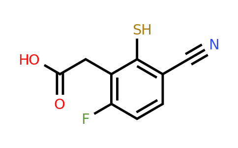 1805049-46-0 | 3-Cyano-6-fluoro-2-mercaptophenylacetic acid