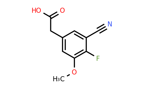 1805050-88-7 | 3-Cyano-4-fluoro-5-methoxyphenylacetic acid