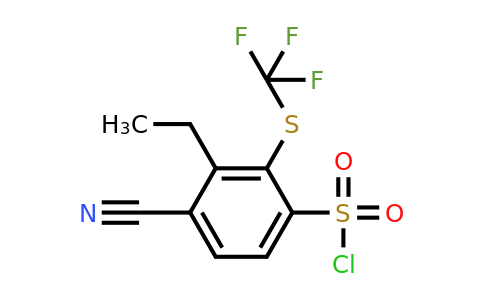 1805051-07-3 | 4-Cyano-3-ethyl-2-(trifluoromethylthio)benzenesulfonylchloride
