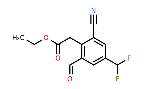 1805053-25-1 | Ethyl 2-cyano-4-difluoromethyl-6-formylphenylacetate