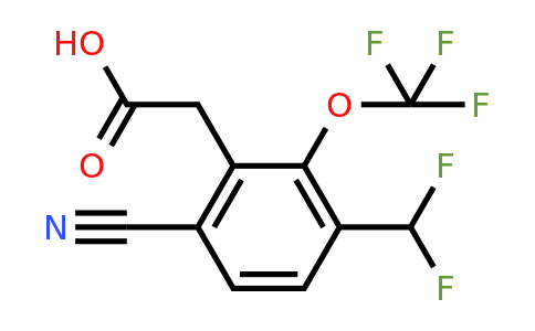 1805053-34-2 | 6-Cyano-3-difluoromethyl-2-(trifluoromethoxy)phenylacetic acid