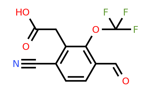1805057-72-0 | 6-Cyano-3-formyl-2-(trifluoromethoxy)phenylacetic acid