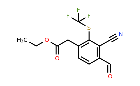1805059-89-5 | Ethyl 3-cyano-4-formyl-2-(trifluoromethylthio)phenylacetate