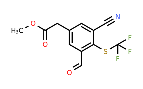 1805059-96-4 | Methyl 3-cyano-5-formyl-4-(trifluoromethylthio)phenylacetate